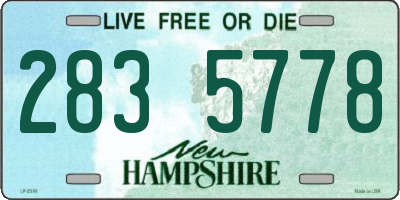 NH license plate 2835778