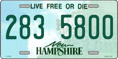 NH license plate 2835800