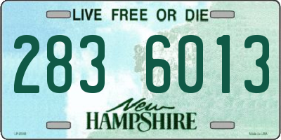 NH license plate 2836013