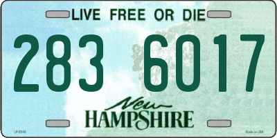 NH license plate 2836017