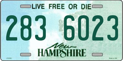 NH license plate 2836023
