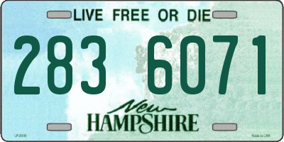 NH license plate 2836071