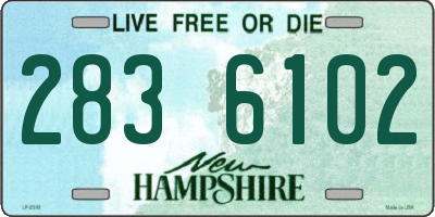NH license plate 2836102