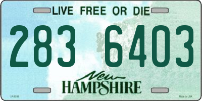 NH license plate 2836403