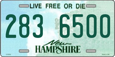 NH license plate 2836500