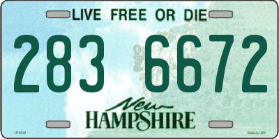 NH license plate 2836672