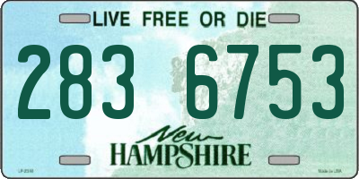 NH license plate 2836753