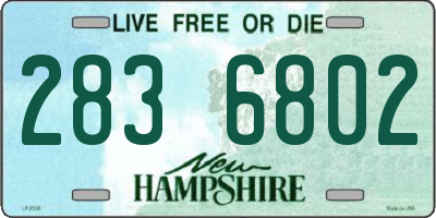 NH license plate 2836802