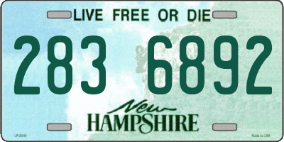 NH license plate 2836892