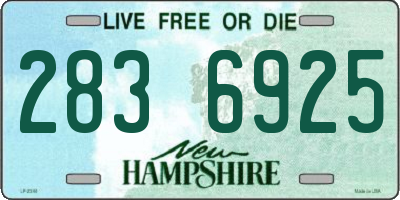NH license plate 2836925