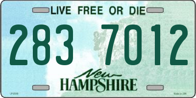 NH license plate 2837012