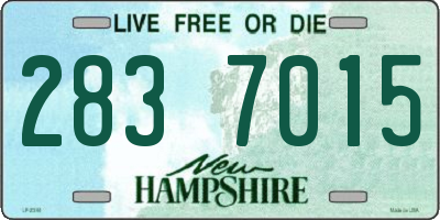 NH license plate 2837015