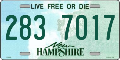 NH license plate 2837017