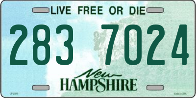 NH license plate 2837024