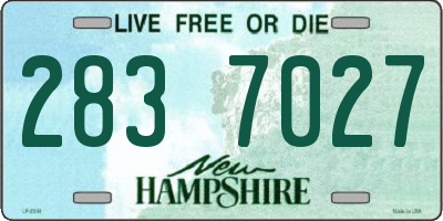 NH license plate 2837027