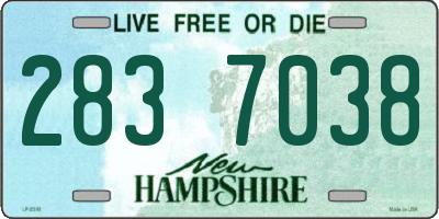 NH license plate 2837038