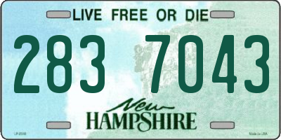 NH license plate 2837043