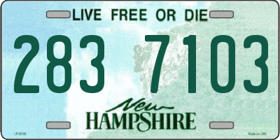 NH license plate 2837103