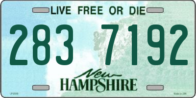 NH license plate 2837192