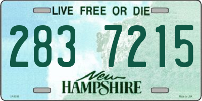 NH license plate 2837215
