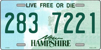 NH license plate 2837221