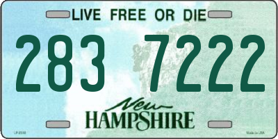 NH license plate 2837222