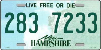 NH license plate 2837233