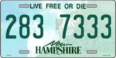 NH license plate 2837333