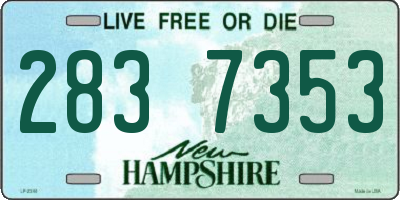 NH license plate 2837353