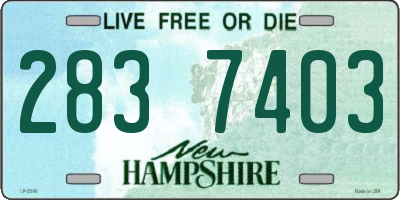 NH license plate 2837403