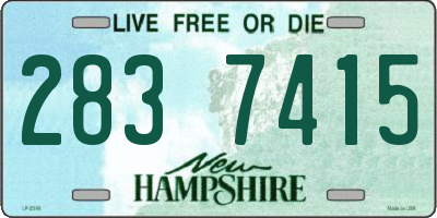 NH license plate 2837415