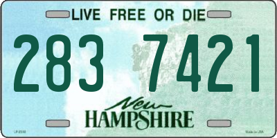 NH license plate 2837421