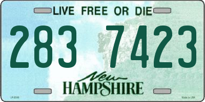 NH license plate 2837423