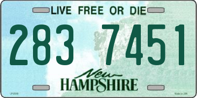 NH license plate 2837451