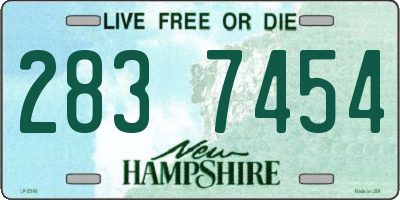 NH license plate 2837454