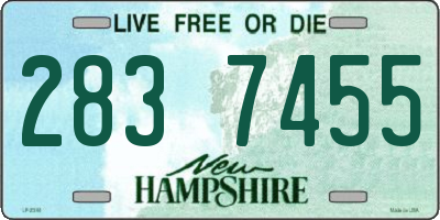 NH license plate 2837455