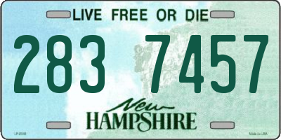 NH license plate 2837457