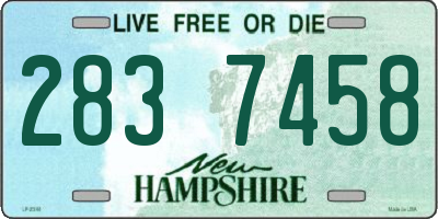 NH license plate 2837458