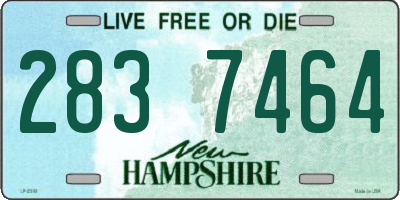 NH license plate 2837464