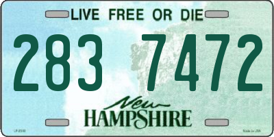 NH license plate 2837472