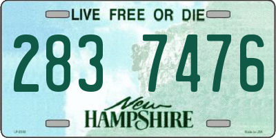 NH license plate 2837476
