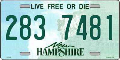 NH license plate 2837481