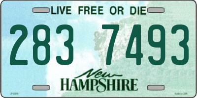 NH license plate 2837493