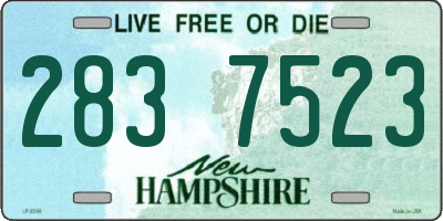 NH license plate 2837523
