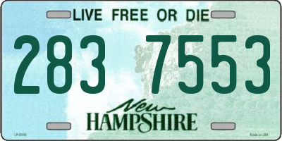 NH license plate 2837553