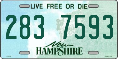 NH license plate 2837593