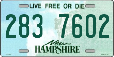 NH license plate 2837602