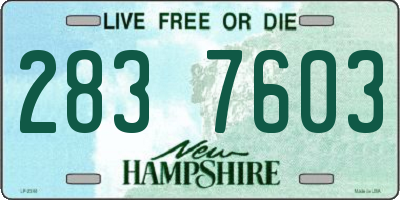 NH license plate 2837603