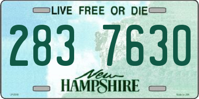 NH license plate 2837630
