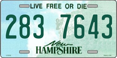 NH license plate 2837643